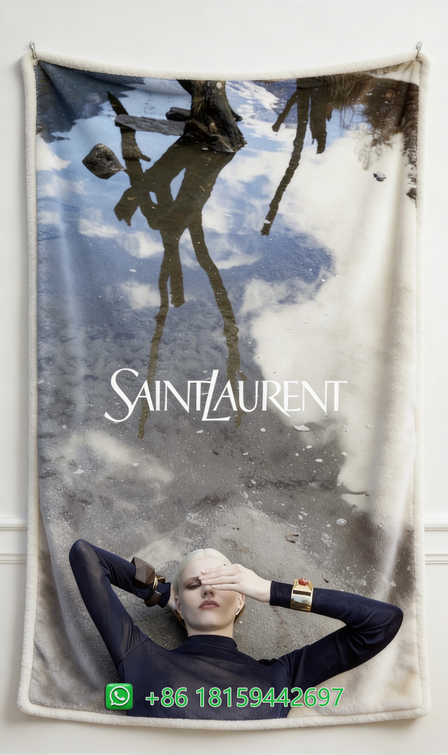 Yves Saint Laurent Throw Blankets